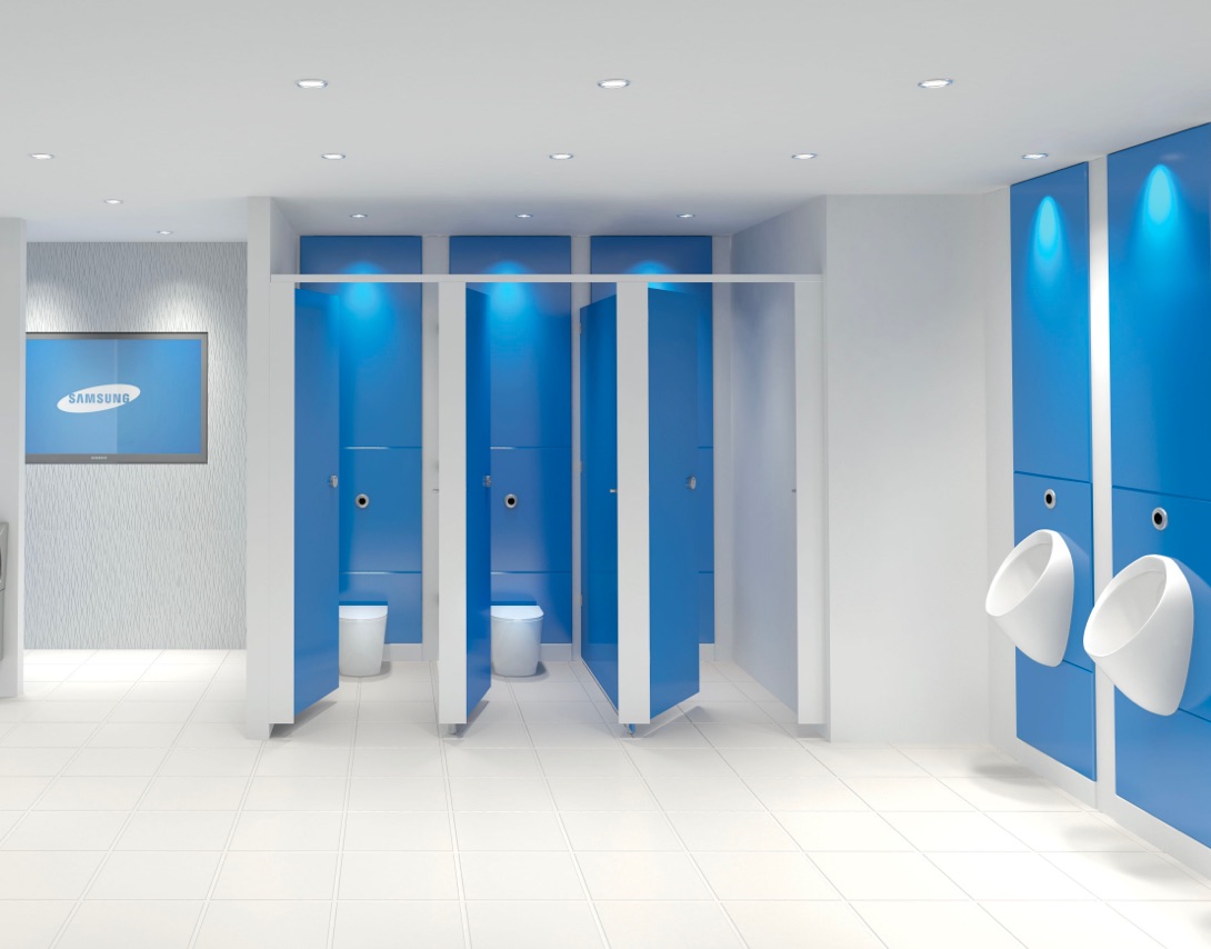 A new fitted washroom inside a hotel.