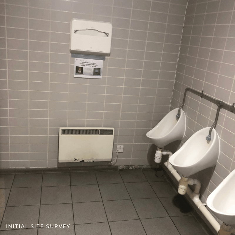Interior of a washroom.