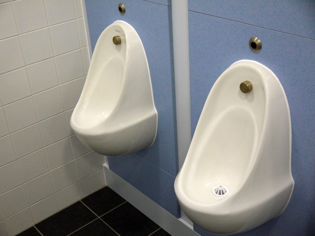 Two new urinals in Oxford & Cherwell Valley College.