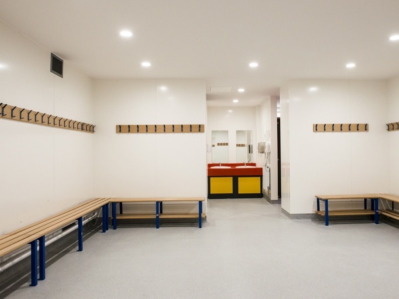 Portsmouth School changing rooms.