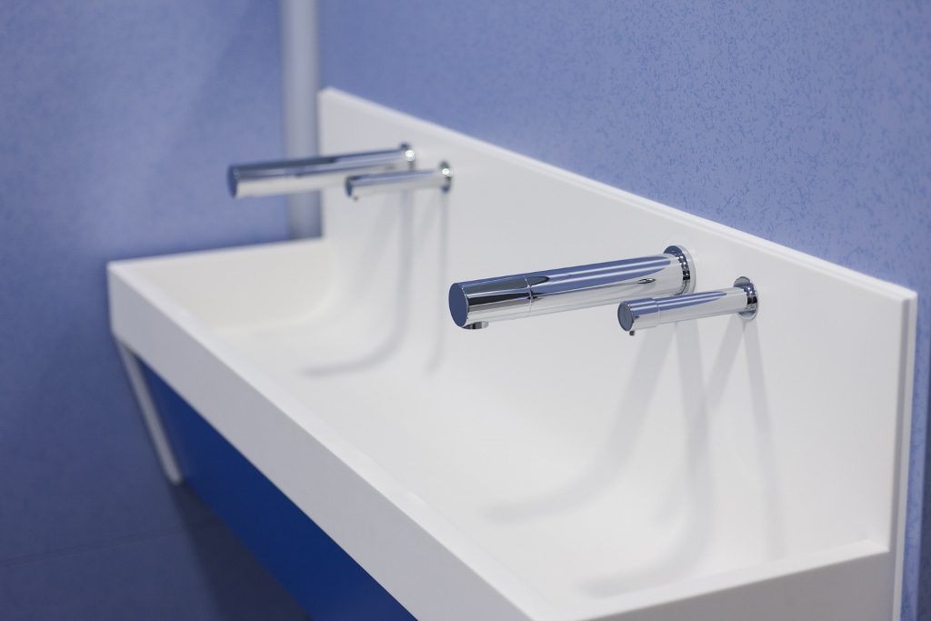 Two new sinks and taps in Oxford & Cherwell Valley College.