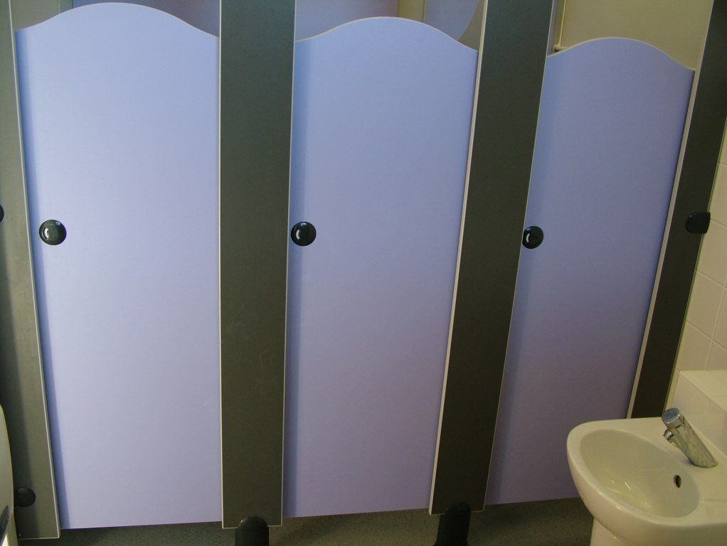 Stourfield Primary School toilet cubicles.